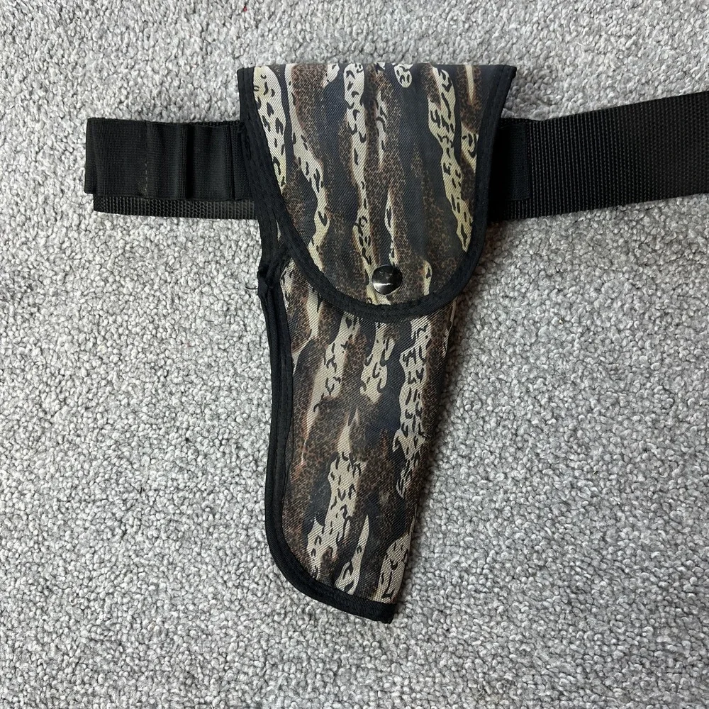 Allen Camo Nylon Belt Holster Brown Hunting Handgun Pistol Field‎ OWB Ammo Loops